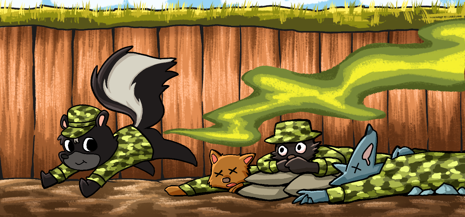 Stinky the Skunk leading the charge